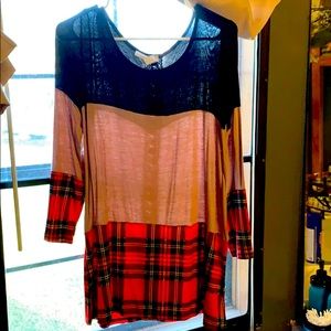 Plaid dressy blouse